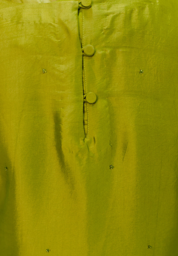 Long Cuff Lime Green Top
