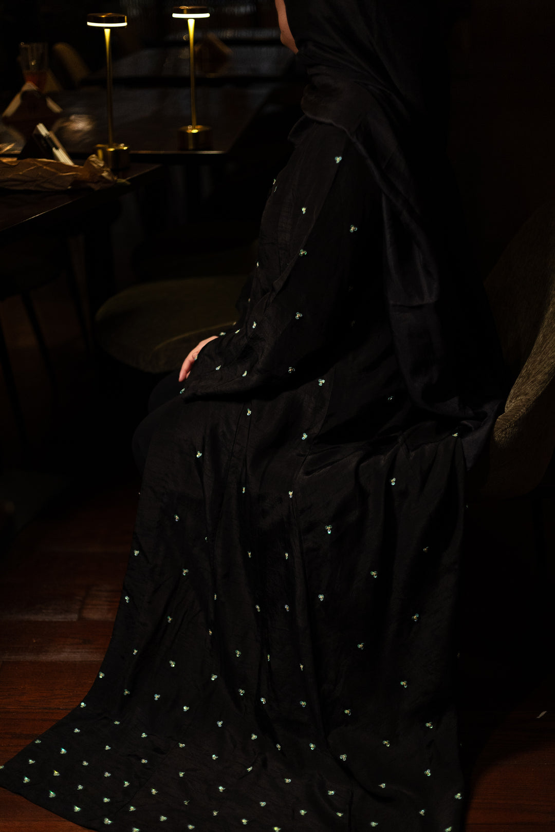 Black Evening Abaya